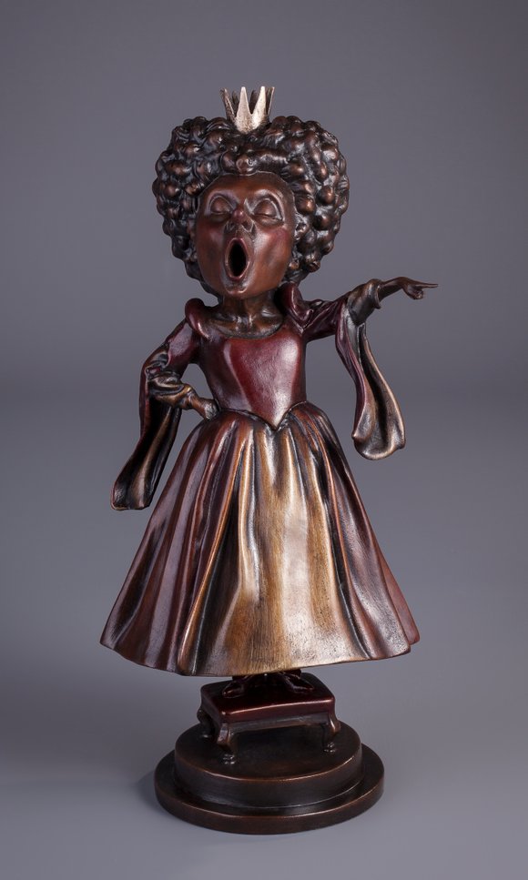 The Queen of Hearts bronze sculpture