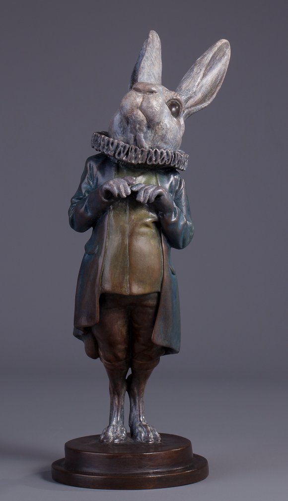 The White Rabbit bronze sculpture