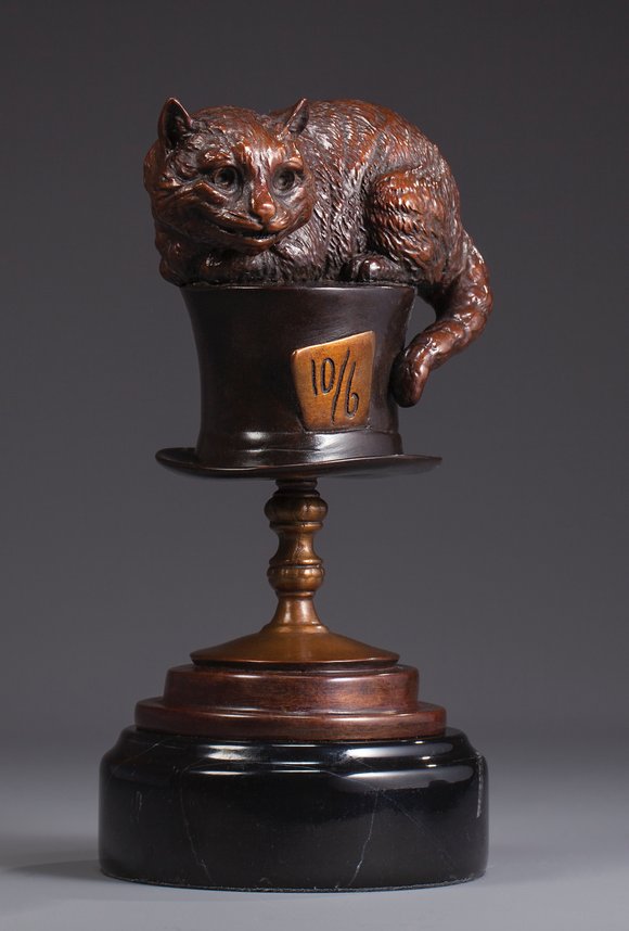 The Cheshire Cat bronze sculpture