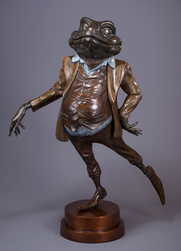 The Fabulous Mr Toad bronze sculpture